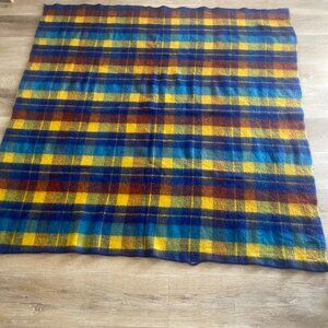 Vintage Ayers Wool Plaid Blanket/Throw